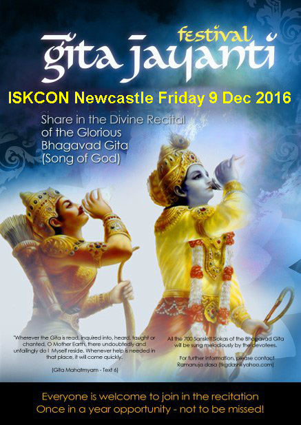 Gita Jayanti 9 December 2016